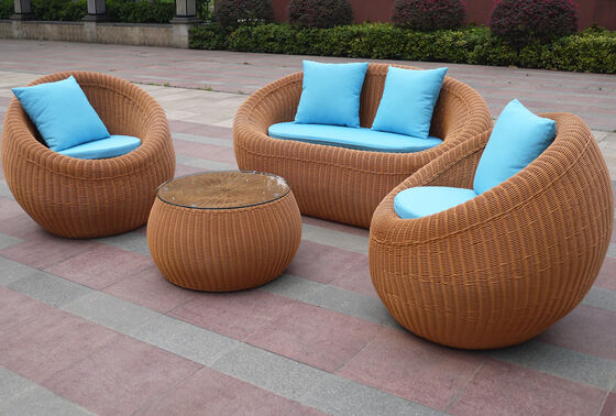 Rattan Wicker outdoor sofa set with weather resistant outdoor garden furniture