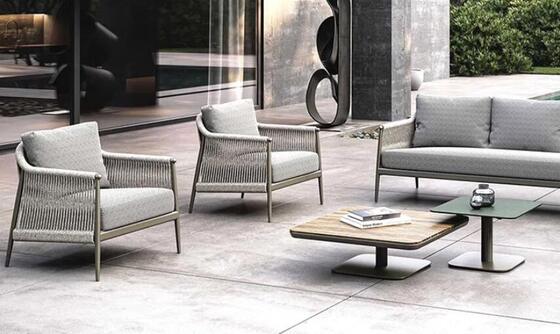 Rope sofa set aluminum frame outdoor or indoor use