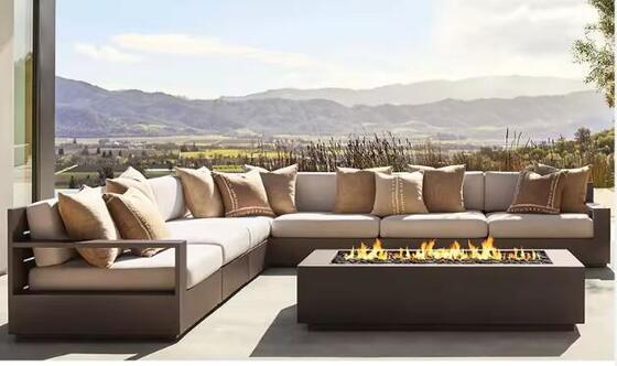 Modern Garden Sofa Aluminum Frame Outdoor Sofa for Balcony