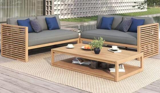 High quality Teak Wood Garden Sofa Set Outdoor Furniture