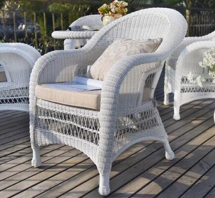 Garden sofa 4Pieces Weather Resistant UV Resistant Rope Durable Aluminum Frame Ideal for Gardens Courtyards Villas