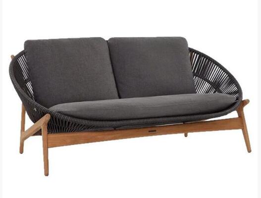 Patio Sofa Set 4Pieces Weather Resistant UV Resistant Rope Durable Aluminum Frame Ideal For Gardens Courtyards Villas