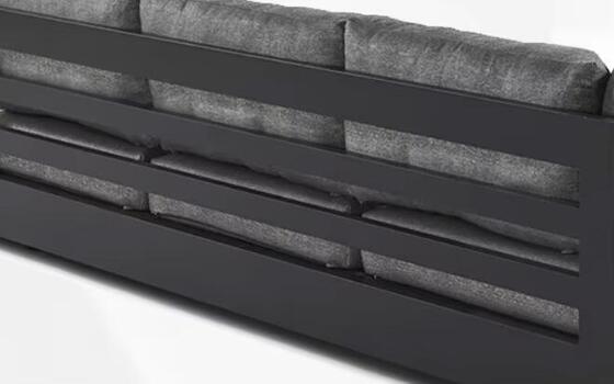 Aluminum Sofa Set 5Pieces Platic wood Weather Resistant UV Resistant Rope Durable For Gardens Courtyards Villas