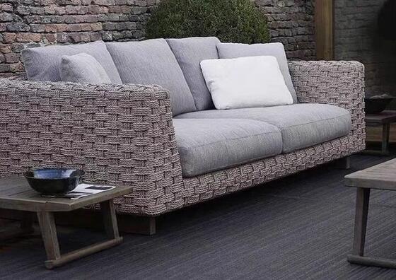 Rope Sofa Set Weather Resistant UV Resistant Durable For Gardens Courtyards Villas
