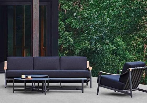 Aluminum frame Rope Garden Sofa Set Weather Resistant Durable For Gardens Courtyards Villas