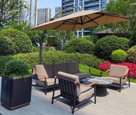 Aluminum frame Rope Garden Sofa Set Weather Resistant Durable For Gardens Courtyards Villas