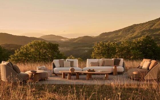 Teak wood High density sponge teak sofa set weather resistant