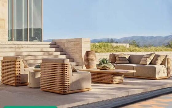 teak wood outdoor sofa set weather resistant outdoor or indoor use