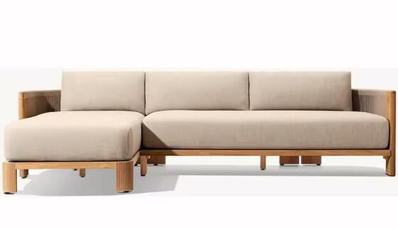 Patio Modern Lounge Furniture Waterproof Woven Rope Garden Sectional Sofa Set with Cushions