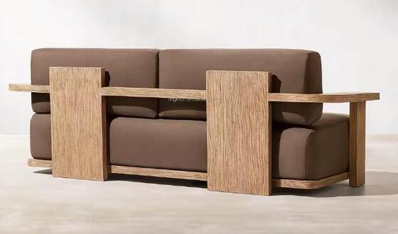 Waterproof Cushion Patio Sectional Sofa Set Balcony Relax Single Teak Wooden