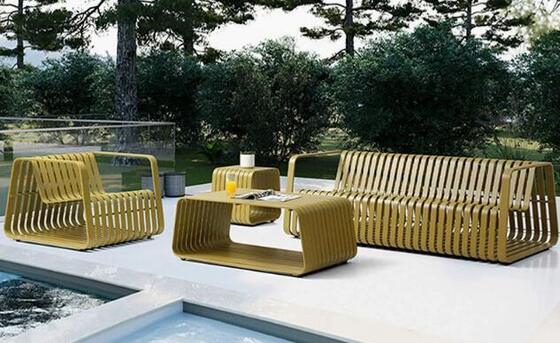 Garden Furniture Modern Aluminum Custom Outdoor Sofa Couch Set