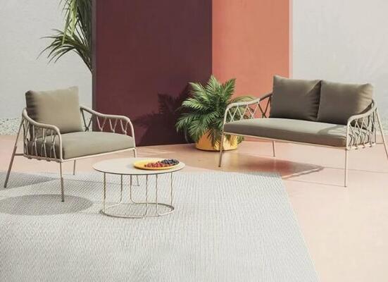 All Weather Outdoor Sofa Set Rope Garden Patio Furniture