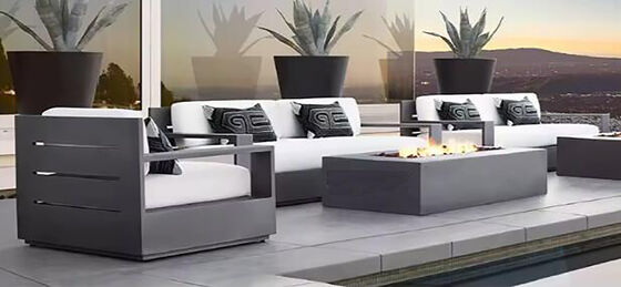 Modern Garden Sofa Aluminum Frame Outdoor Sofa for Balcony