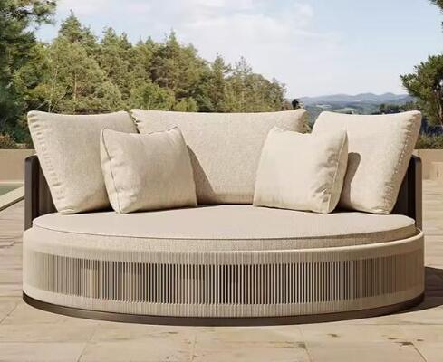 Outdoor Lounge Sofa Bed Couch Adult Relax Seat Set aluminum frame
