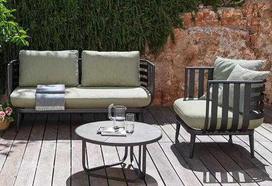 Aluminum frame Rope Furniture outdoor sofa set Patio Sofa Set