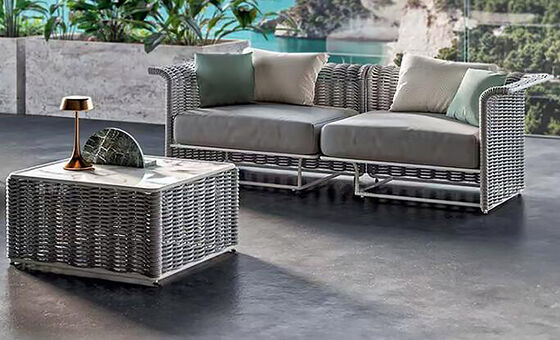 Aluminum Luxury Wicker Rattan Sofa Set Durable Modern Outdoor Garden Furniture