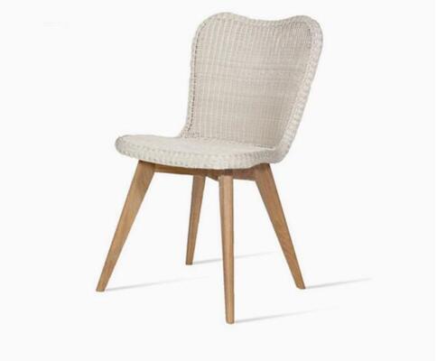 Factory Outdoor Teak Wood table 6pcs Chairs Table And Rope Chair