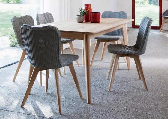 Garden Teak Wood table 4pcs Chairs Table And Rope Chair