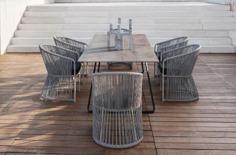 Round table Patio table And Rope Chair Rattan wicker material