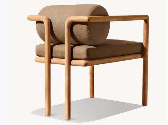 Teak wood outdoor garden round table design Garden table and chairs Patio villa